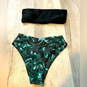 strapless/ high waisted bikini - size small
